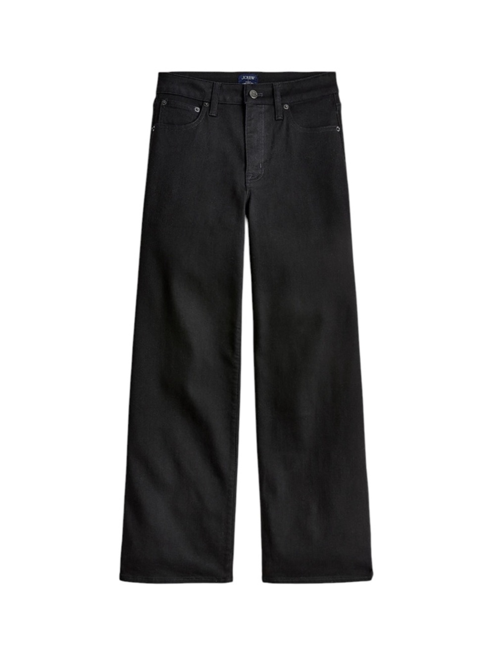 J.Crew Factory Curvy Mid-Rise Flare Crop Jeans in Black